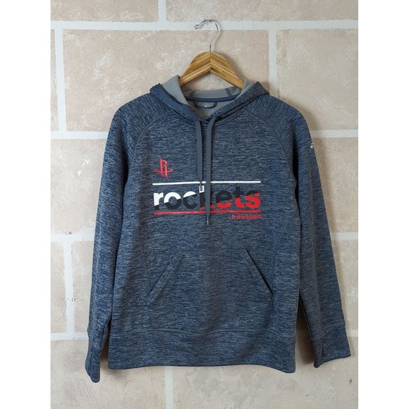 Adidas Men's Rockets Houston Climawarm Hooded Sweatshirt SIze Medium - Picture 1 of 7